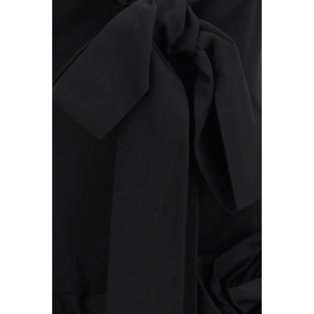 Magda Butrym Black Cotton Cocktail Dress