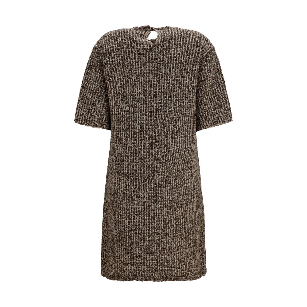Fabiana Filippi Brown Wool Oves Aries Casual Dress
