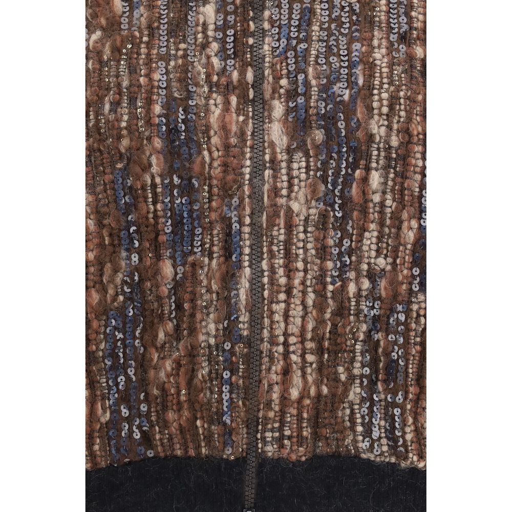 Brunello Cucinelli Brown Mohair Full-Length Jacket