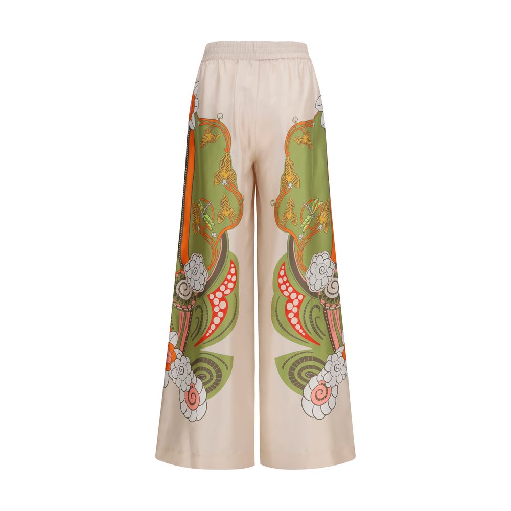 La Double J Multicolor Silk Casual Pants
