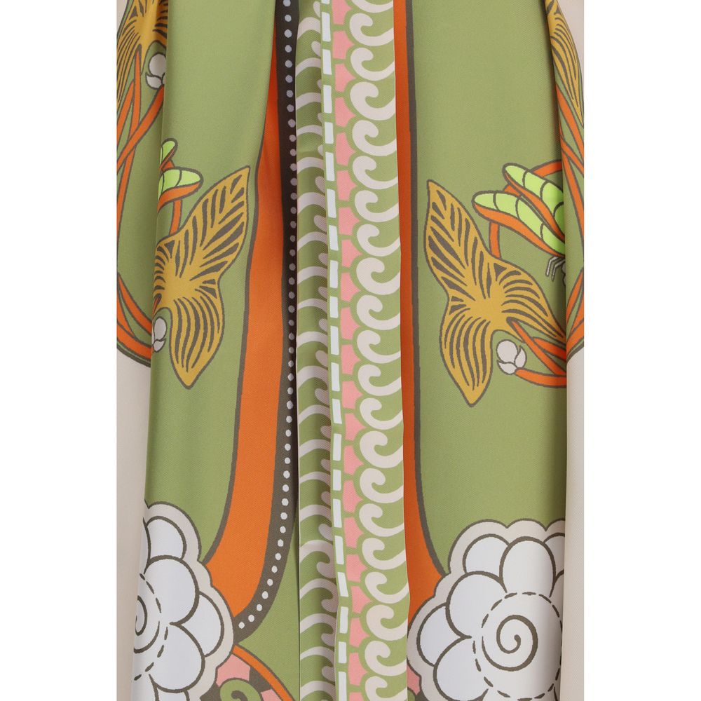 La Double J Multicolor Silk Casual Dress