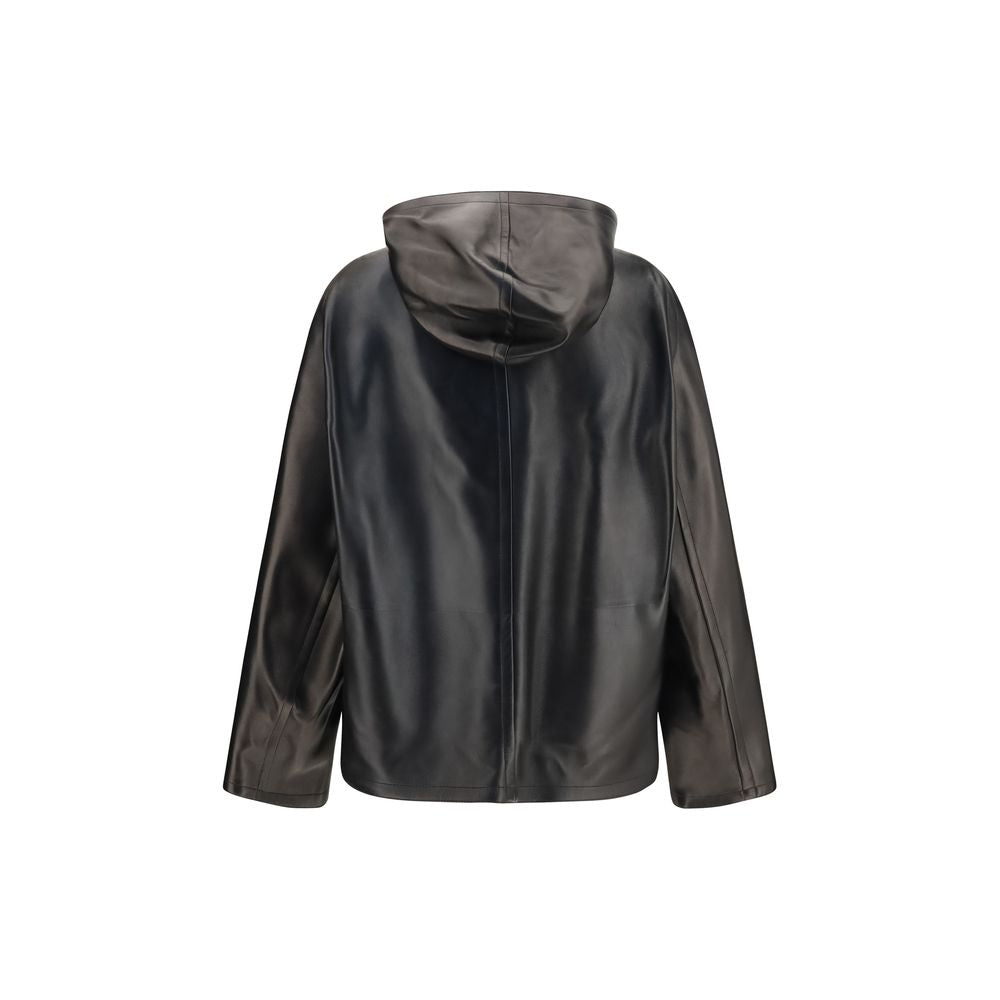 Khaite Black Lamb Ovis Aries Leather Jacket