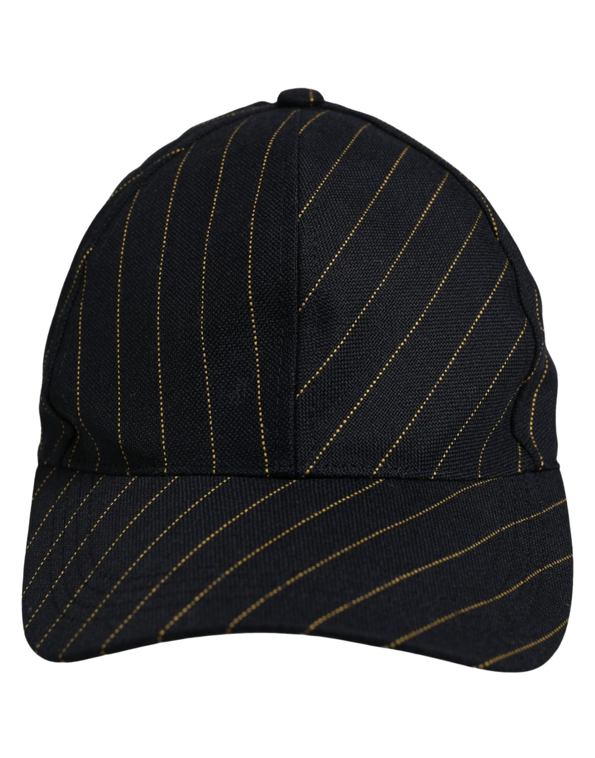 Dolce & Gabbana Black Gold Pinstriped Cotton Baseball Cap Hat