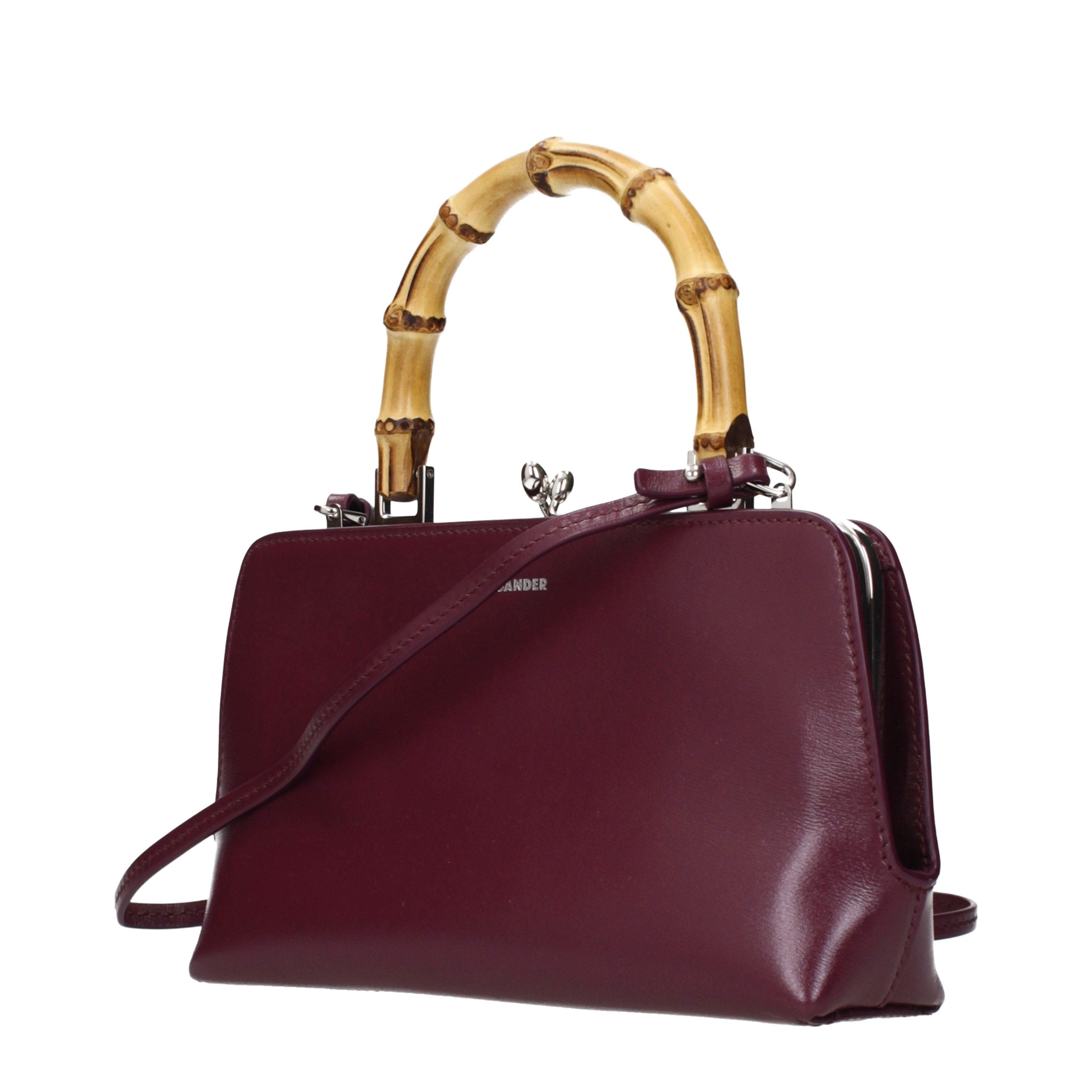 Jil Sander Red Leather Handbag