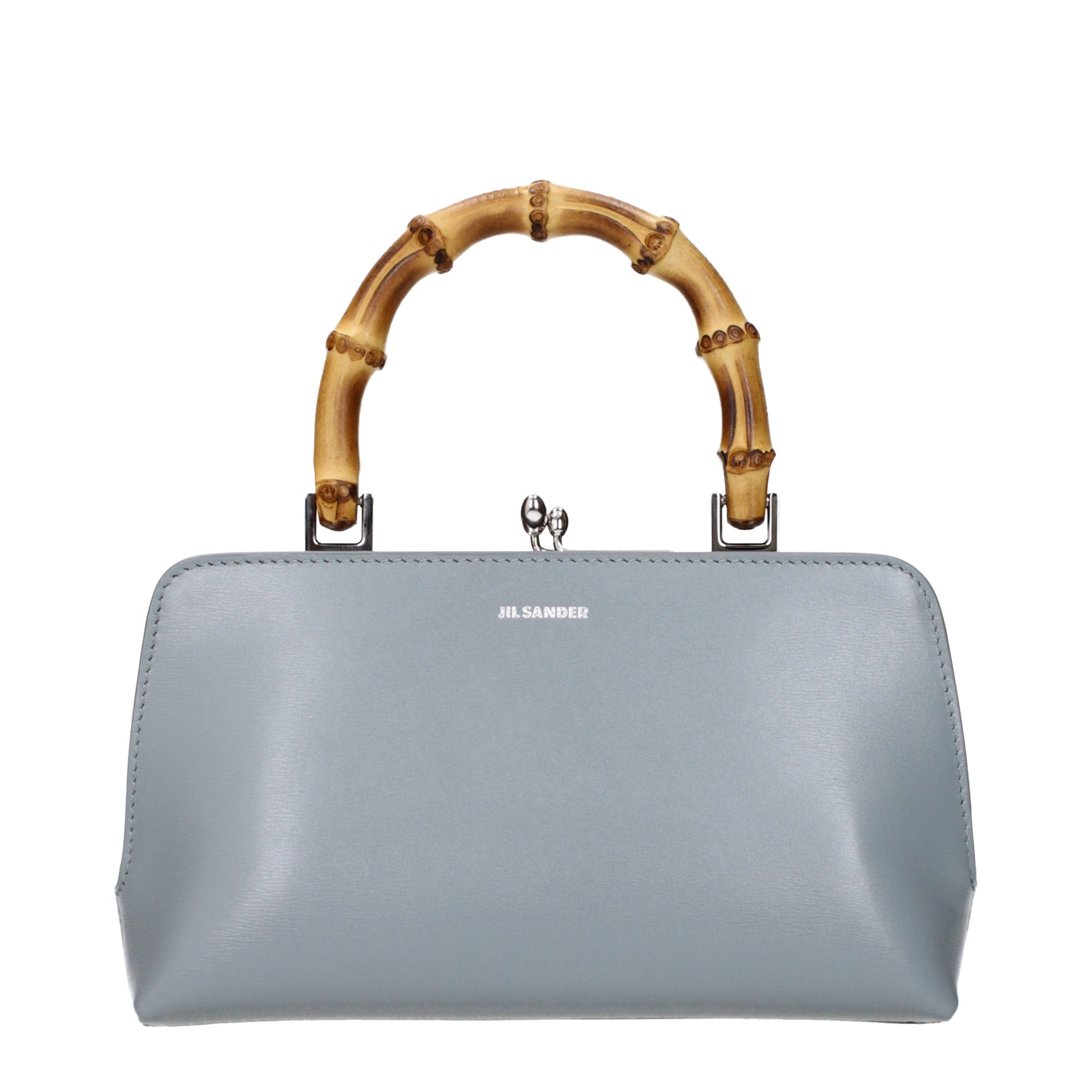Jil Sander Gray Leather Handbag