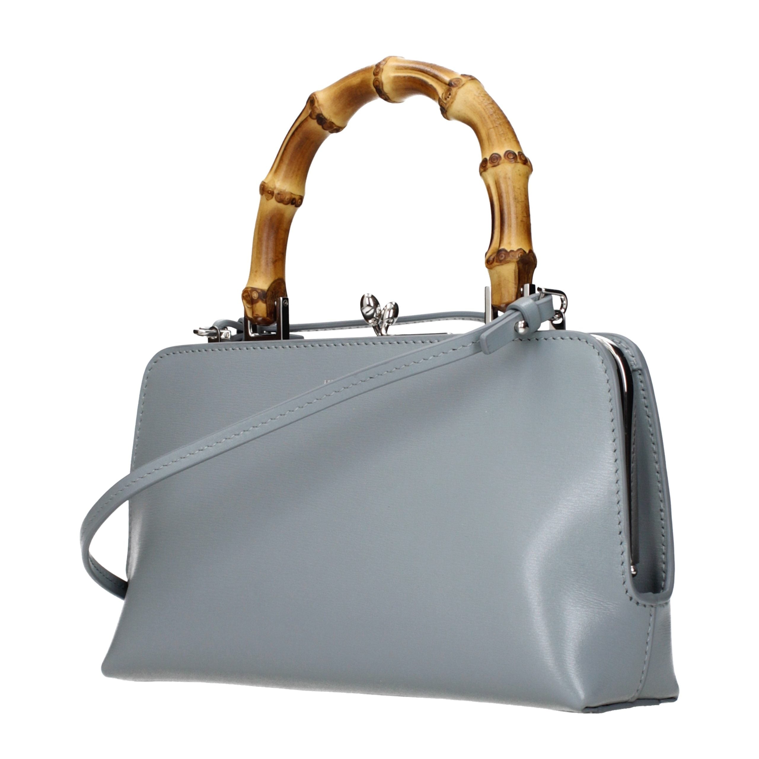 Jil Sander Gray Leather Handbag