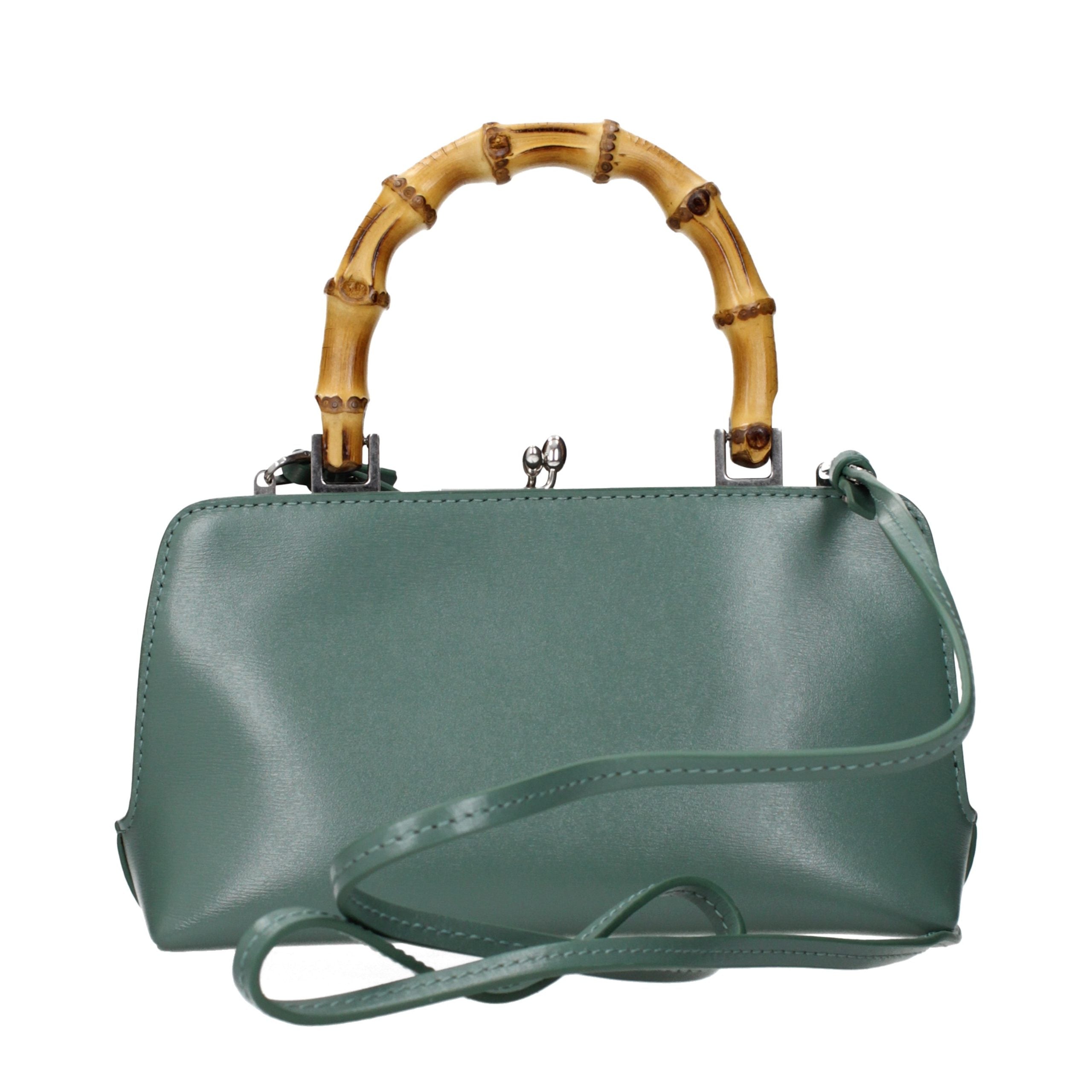 Jil Sander Green Leather Handbag