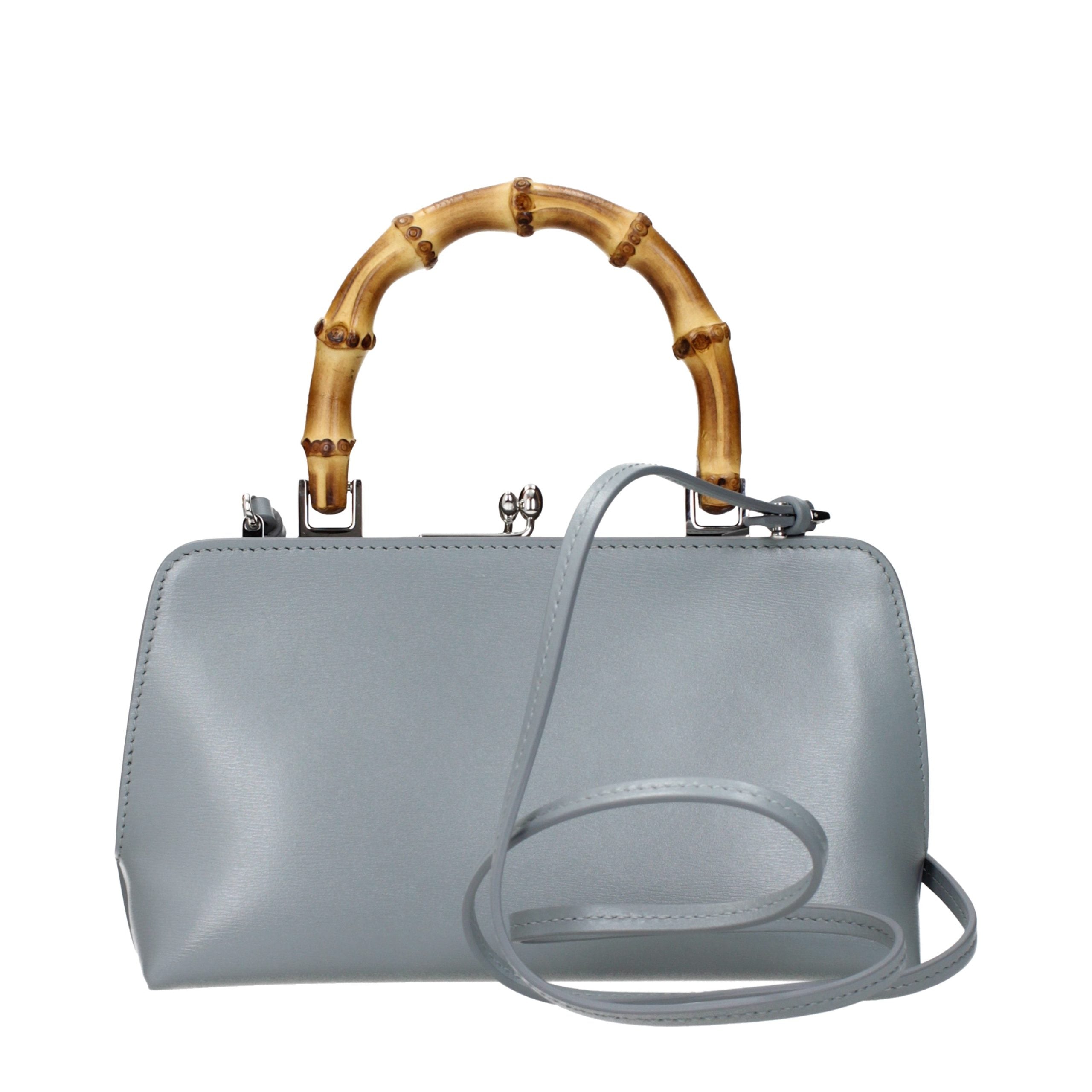 Jil Sander Gray Leather Handbag