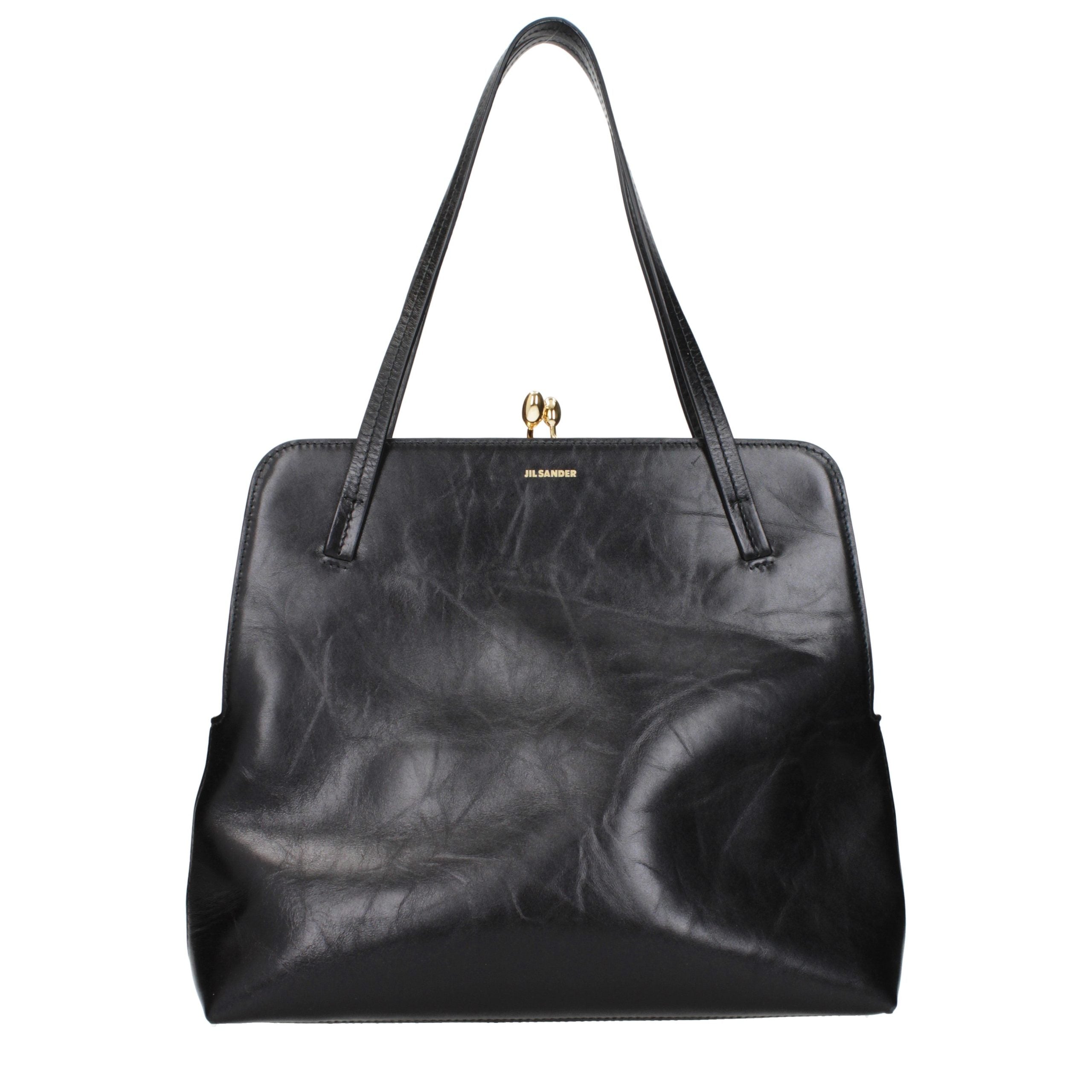 Jil Sander Black Leather Shoulder Bag