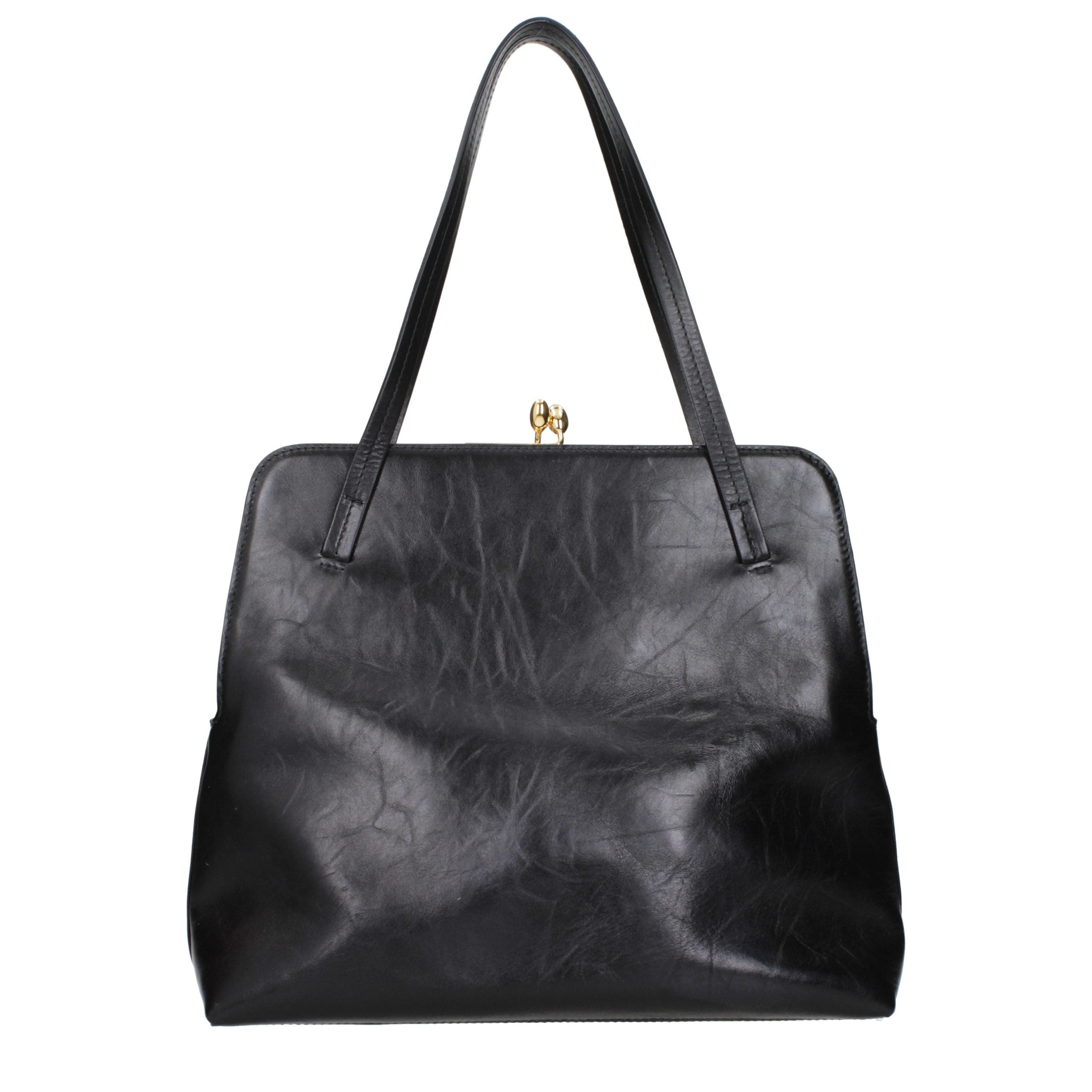 Jil Sander Black Leather Shoulder Bag