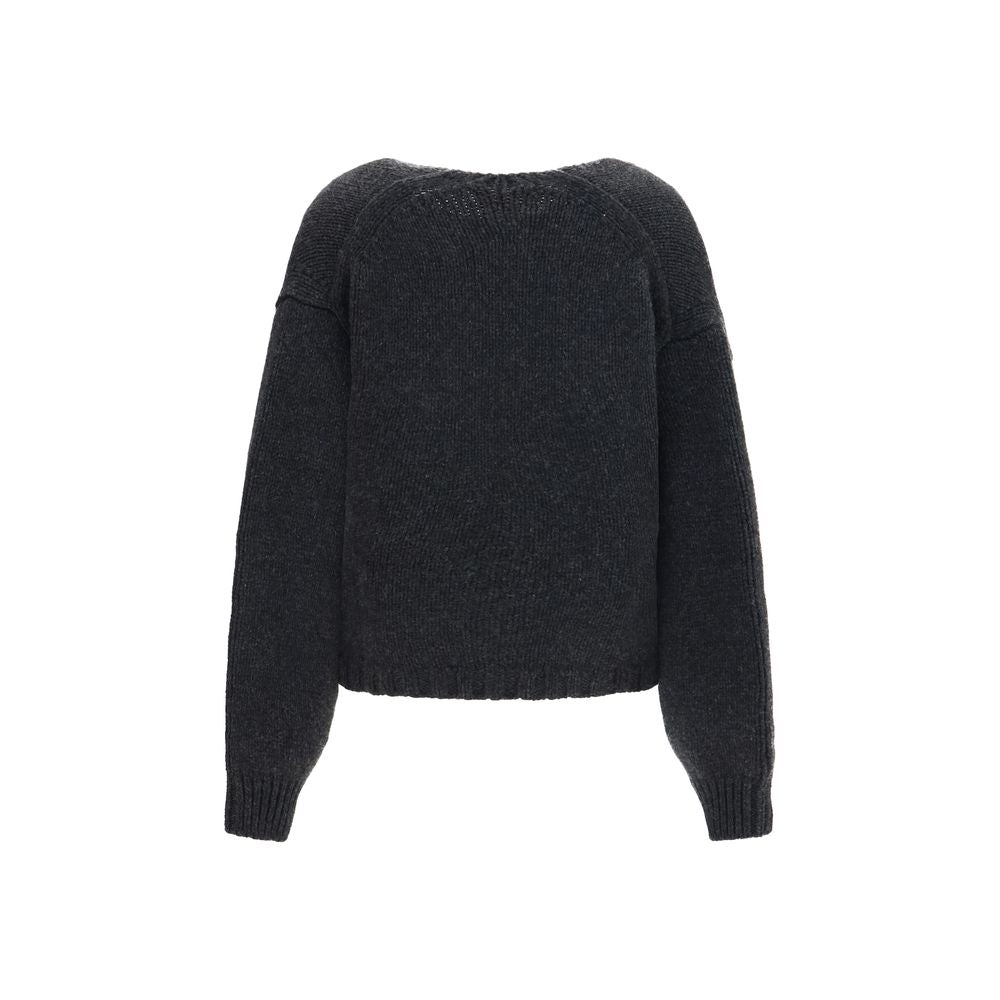 Khaite Gray Cashmere Cardigan