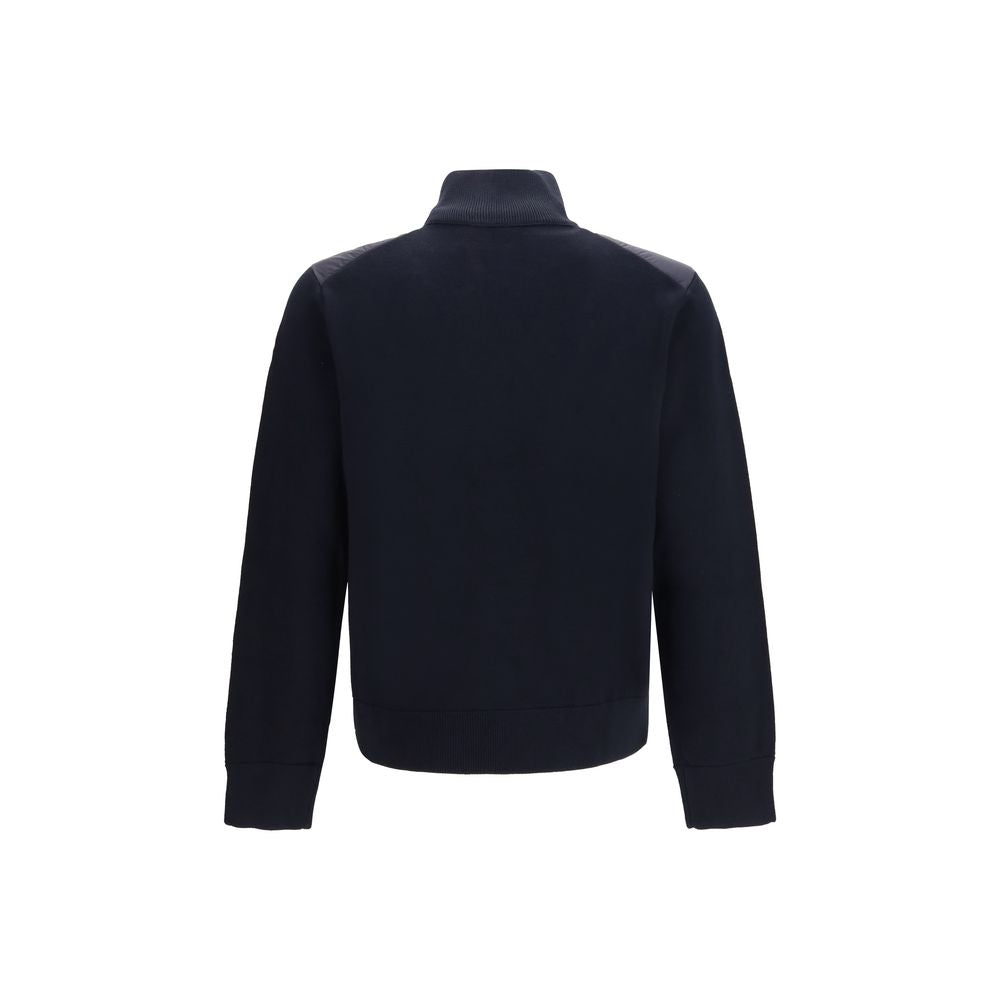 Moncler Blue Wool Oves Aries Full-Length Jacket