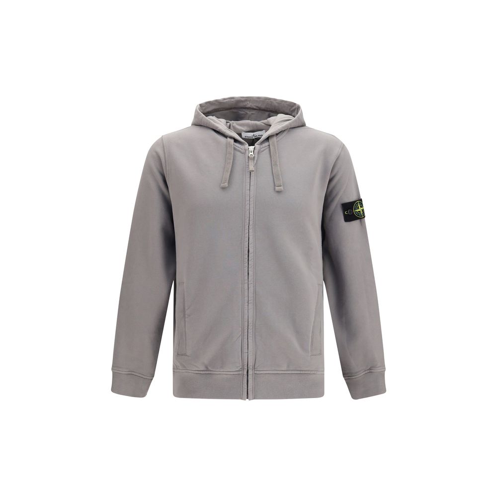 Stone Island Gray Cotton Sweatshirt