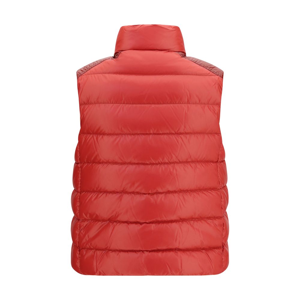 Moncler Red Polyamide Sleeveless Jacket