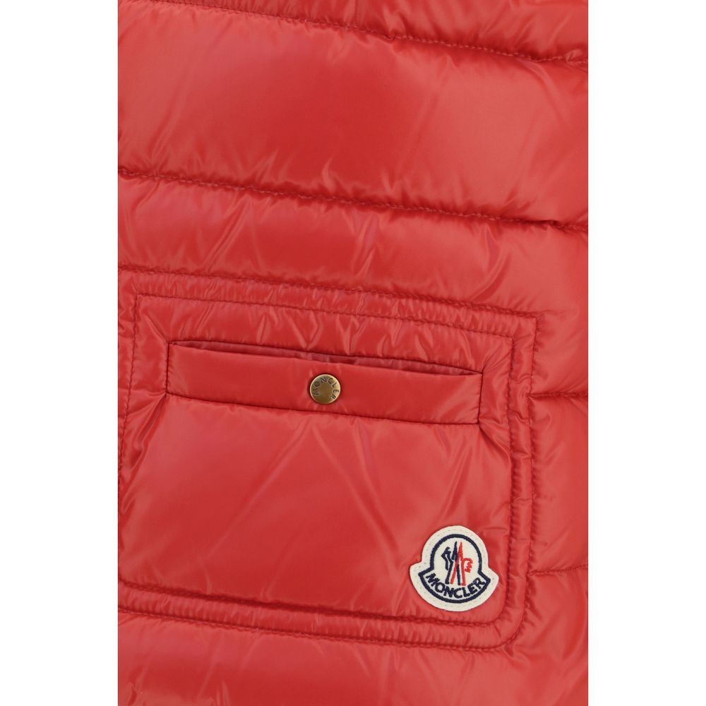 Moncler Red Polyamide Sleeveless Jacket