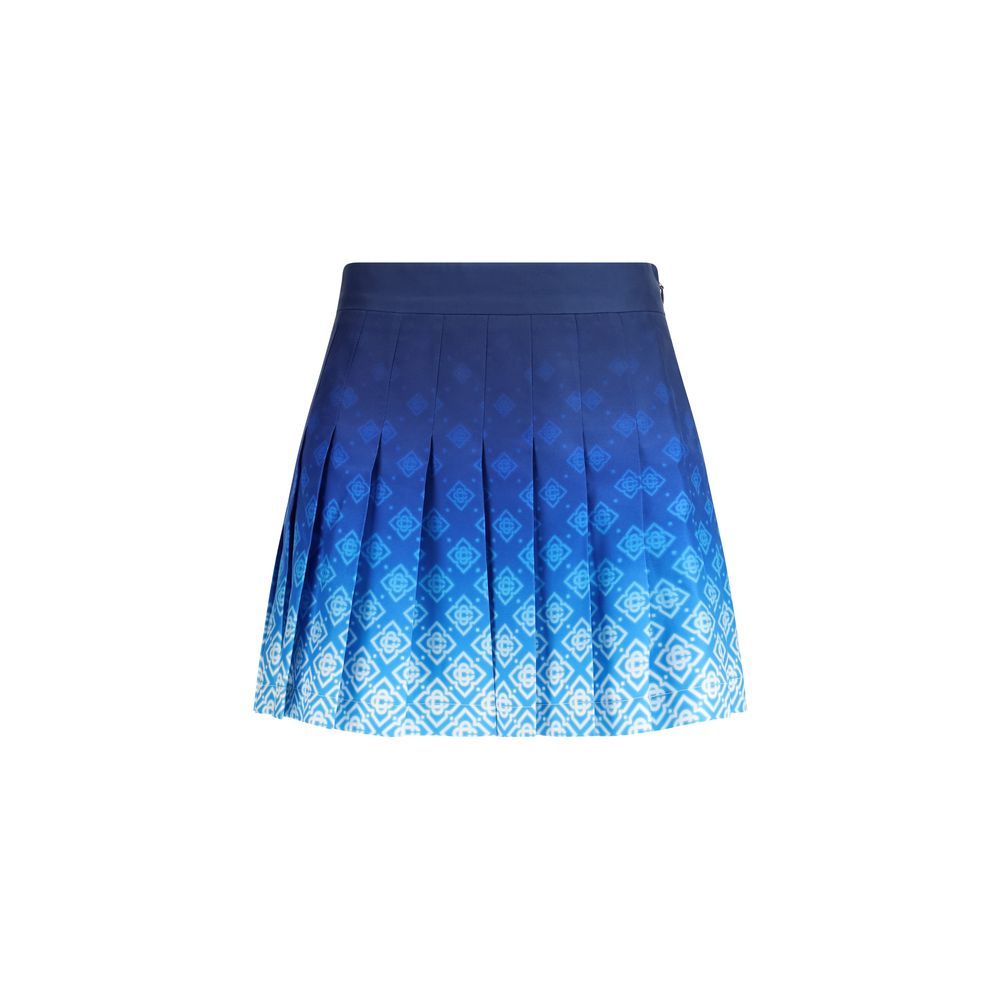 Casablanca Blue Silk Mini Skirt