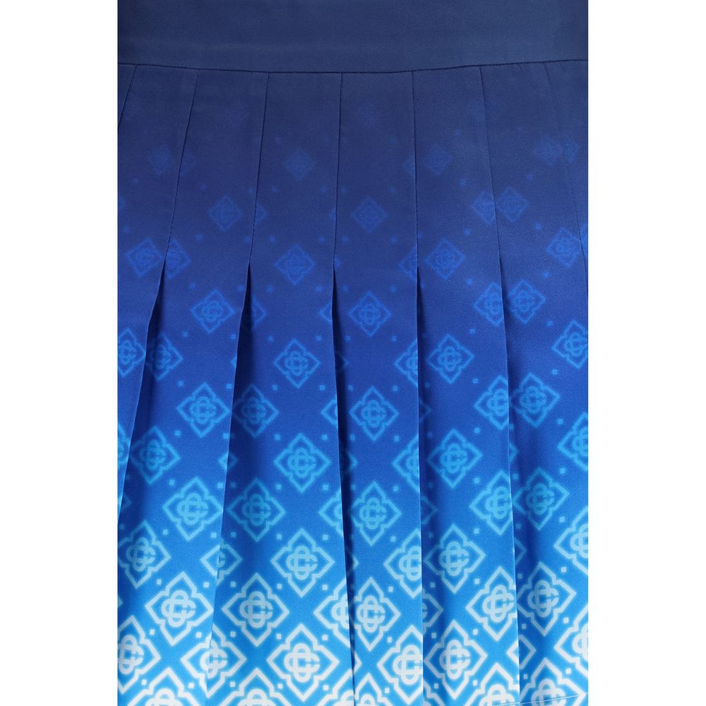 Casablanca Blue Silk Mini Skirt