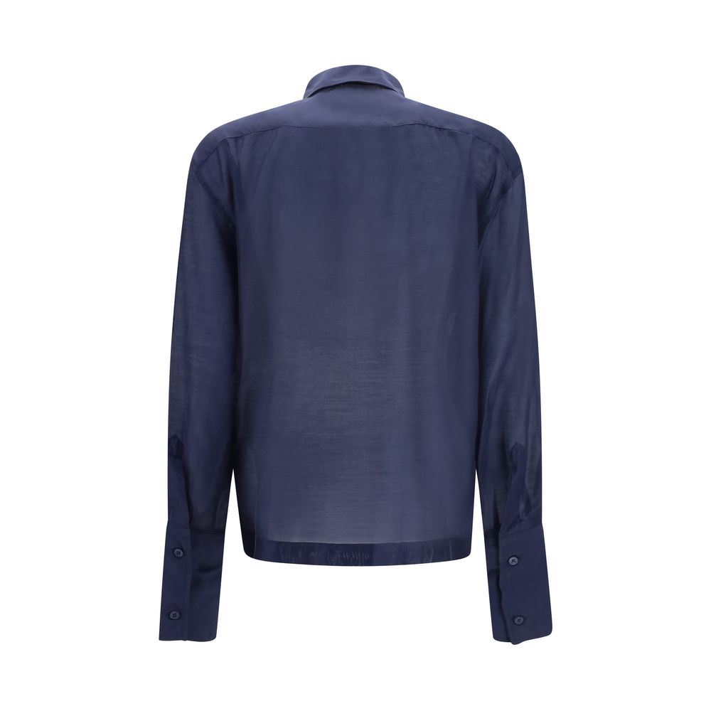 The Latest Blue Wool Oves Aries Dress Shirt