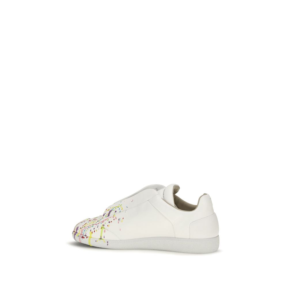 Maison Margiela White Calf Leather Bos Taurus Low Top Sneakers