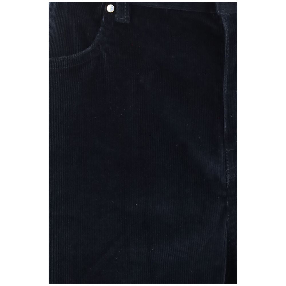 Max Mara Blue Cotton Casual Pants