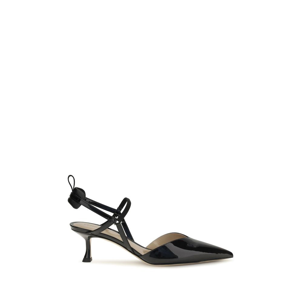 Fendi Black Calf Leather Bos Taurus High Heel Pumps