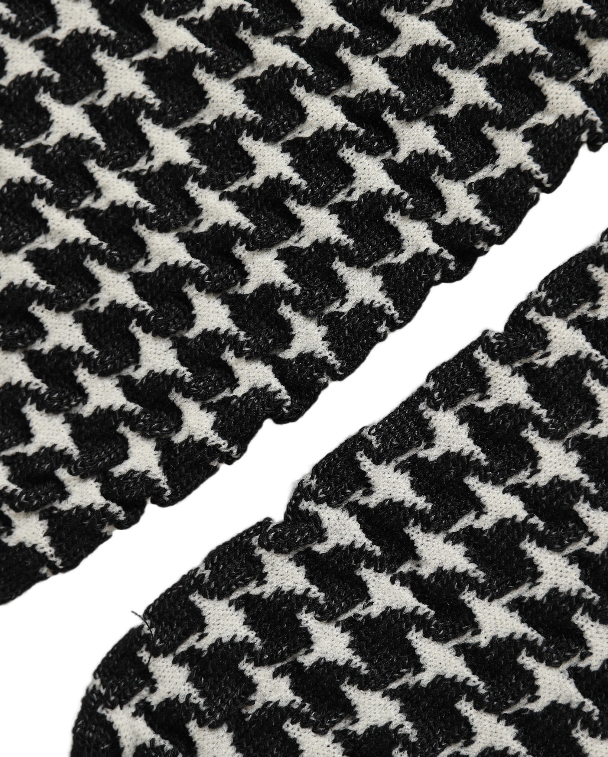 Dolce & Gabbana Black White Houndstooth Ankle Length Socks