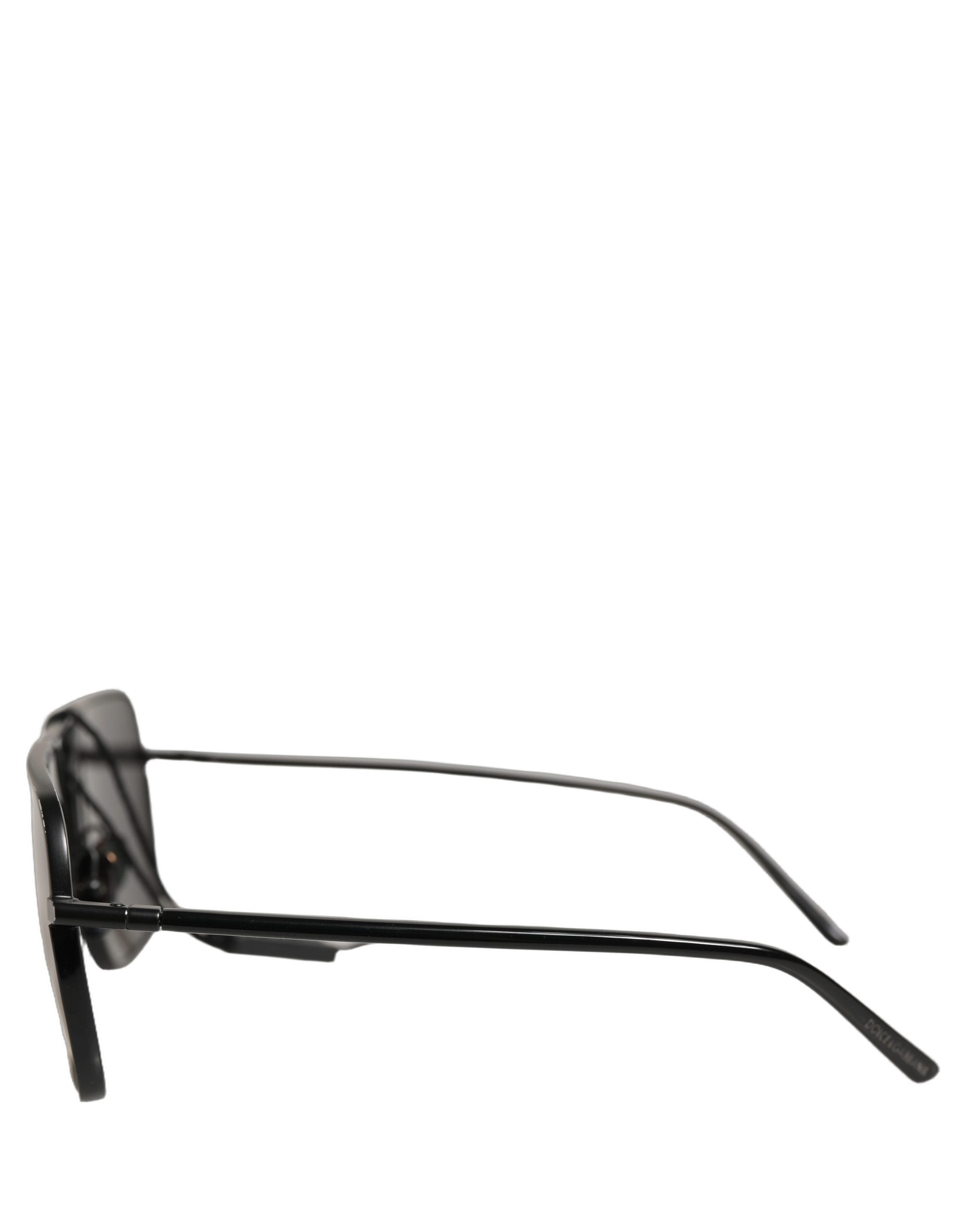 Dolce & Gabbana Black DG2193J Rectangular Metal Frame Eyewear Sunglasses