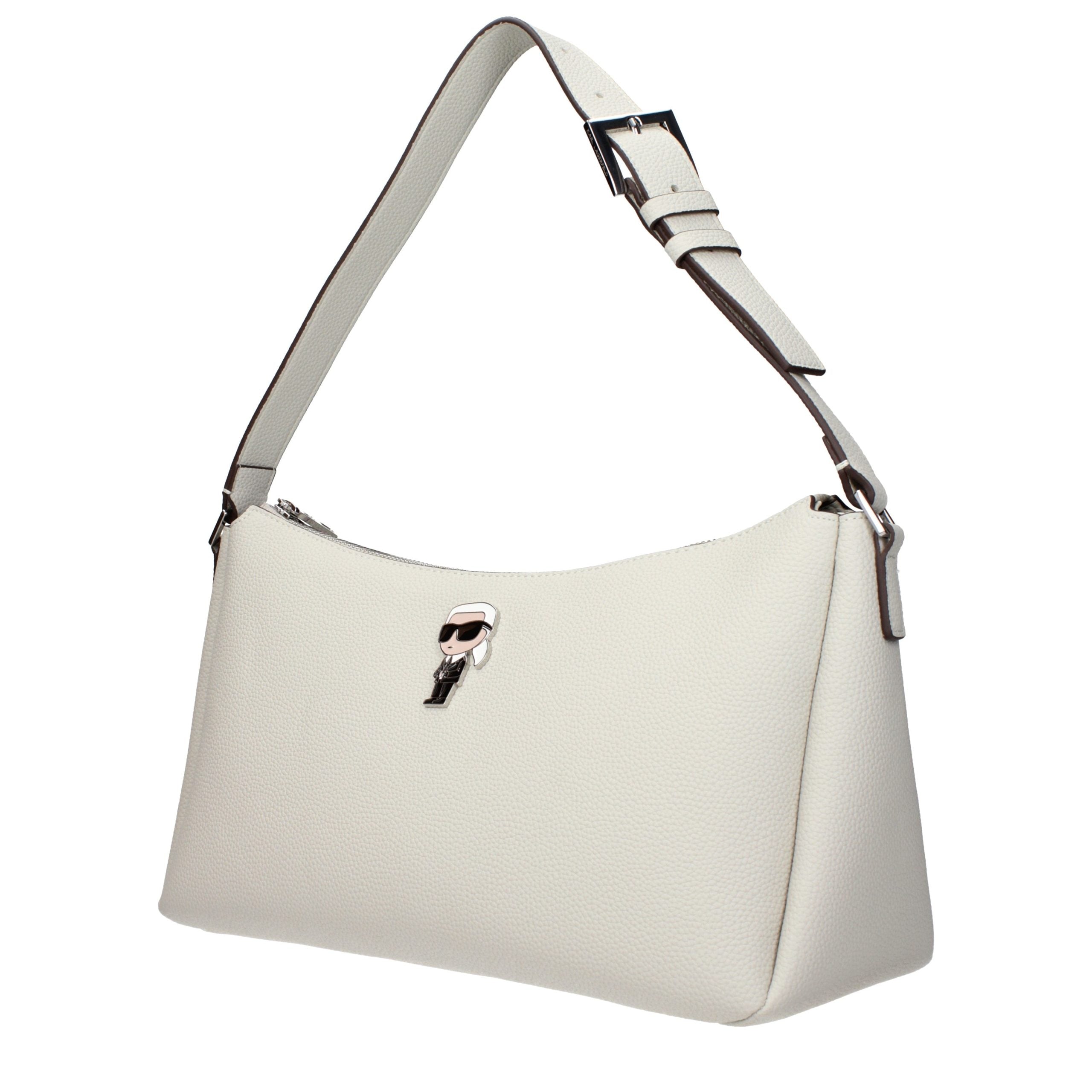 Karl Lagerfeld Gray Leather Shoulder Bag