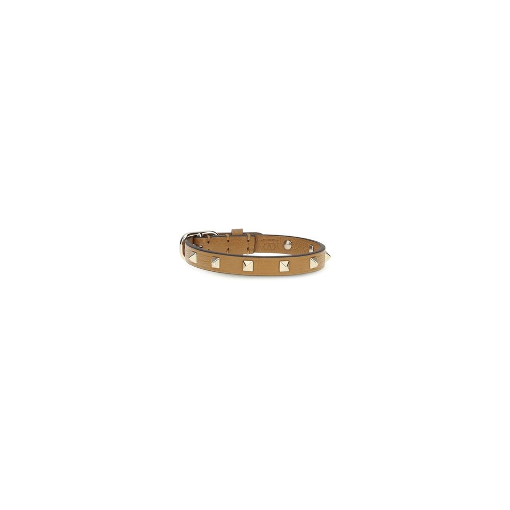 Valentino Garavani Brown Calf Leather Bos Taurus Bracelet