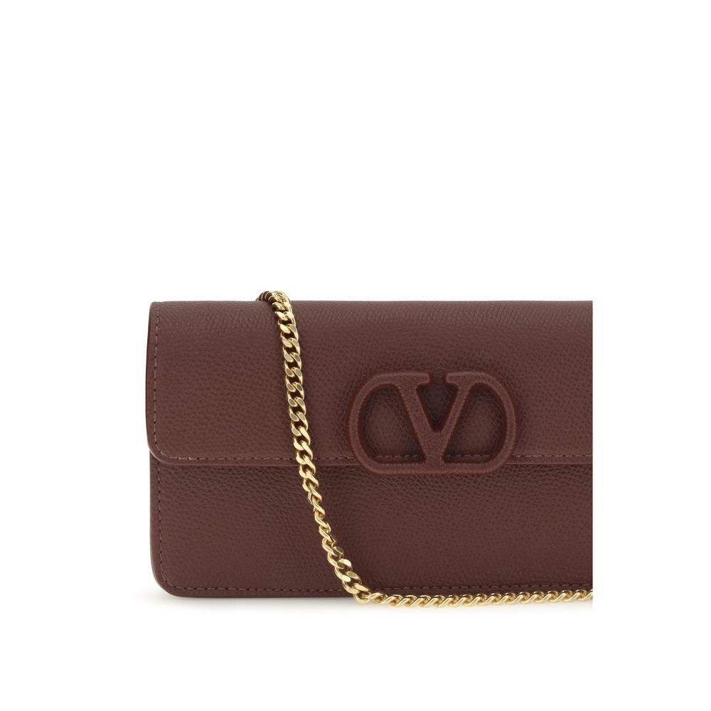 Valentino Garavani Brown Calf Leather Bos Taurus Wallet