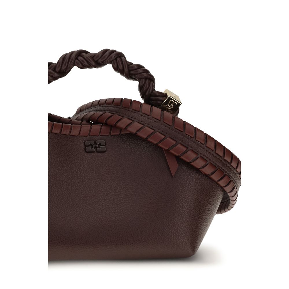 Ganni Brown Recycled Leather Shoulder Bag