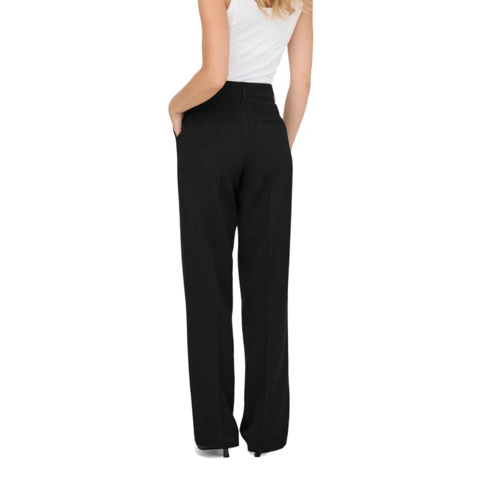 Only Black Polyester Dress Pants