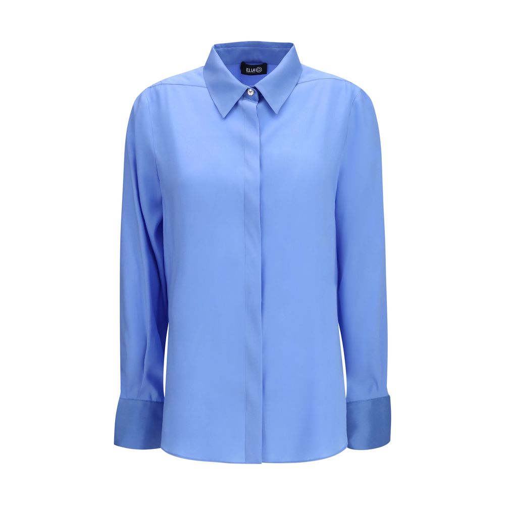 Ella Blue Silk Blouse