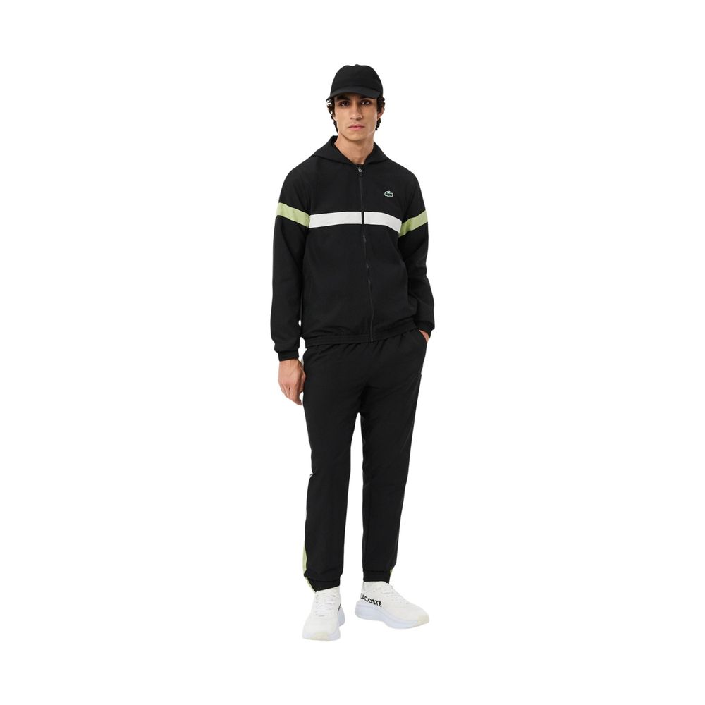 Lacoste Black And White Polyester Sweatsuit