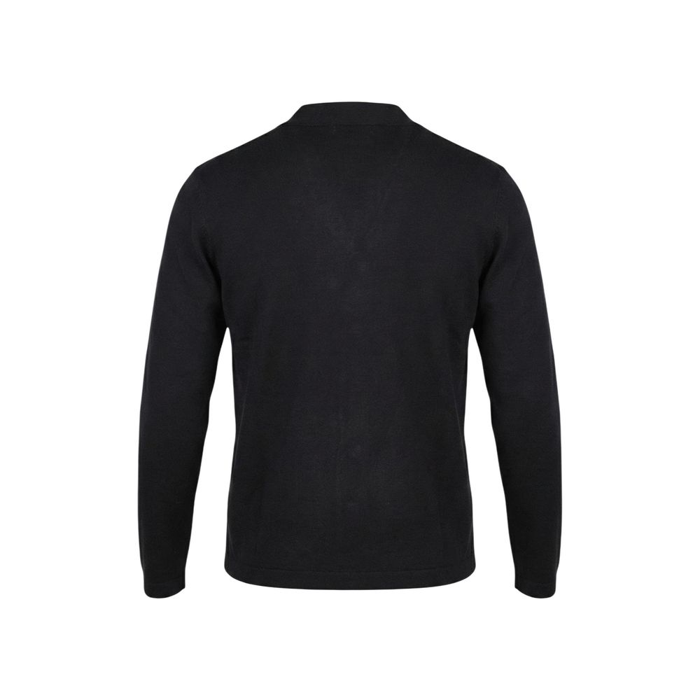 Gianni Lupo Black Viscose Cardigan