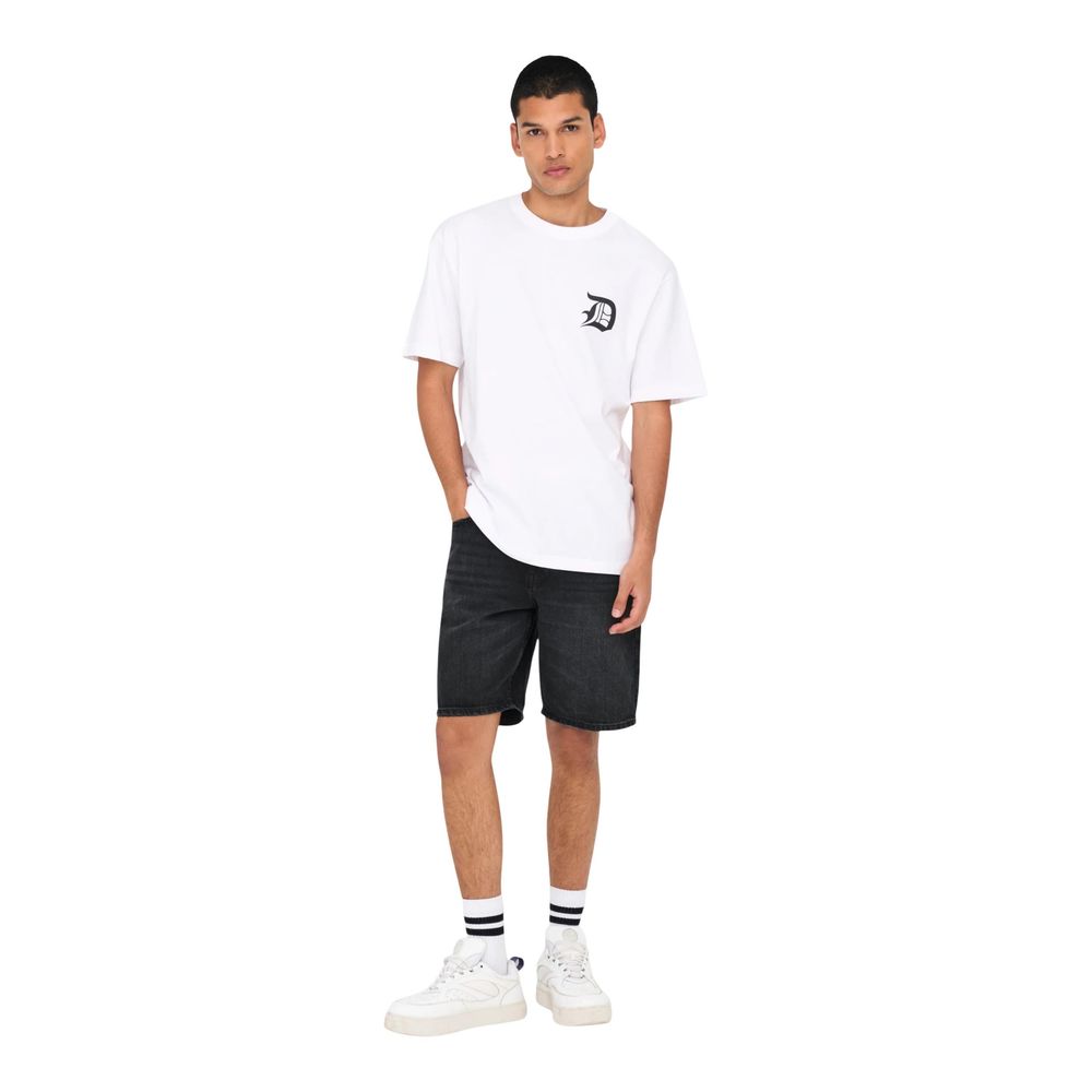 Only & Sons Black Denim Shorts