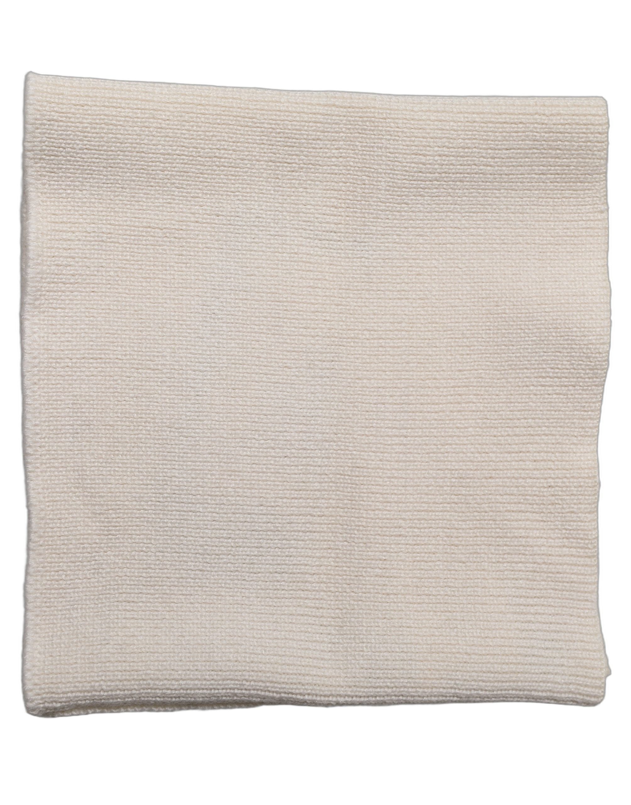 Dolce & Gabbana Men White Polyester Knitted Neck Warmer Scarf