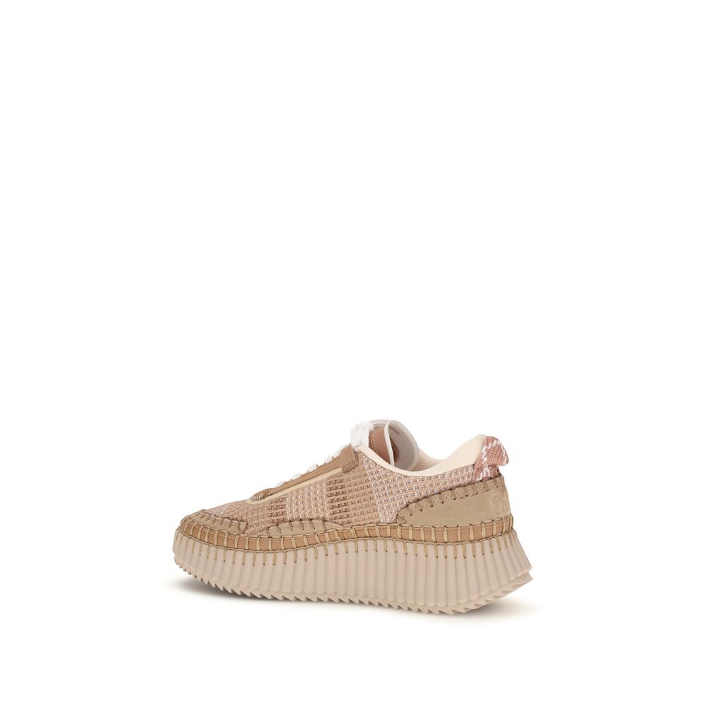 Chloé Beige Synthetic Athletic Sneakers