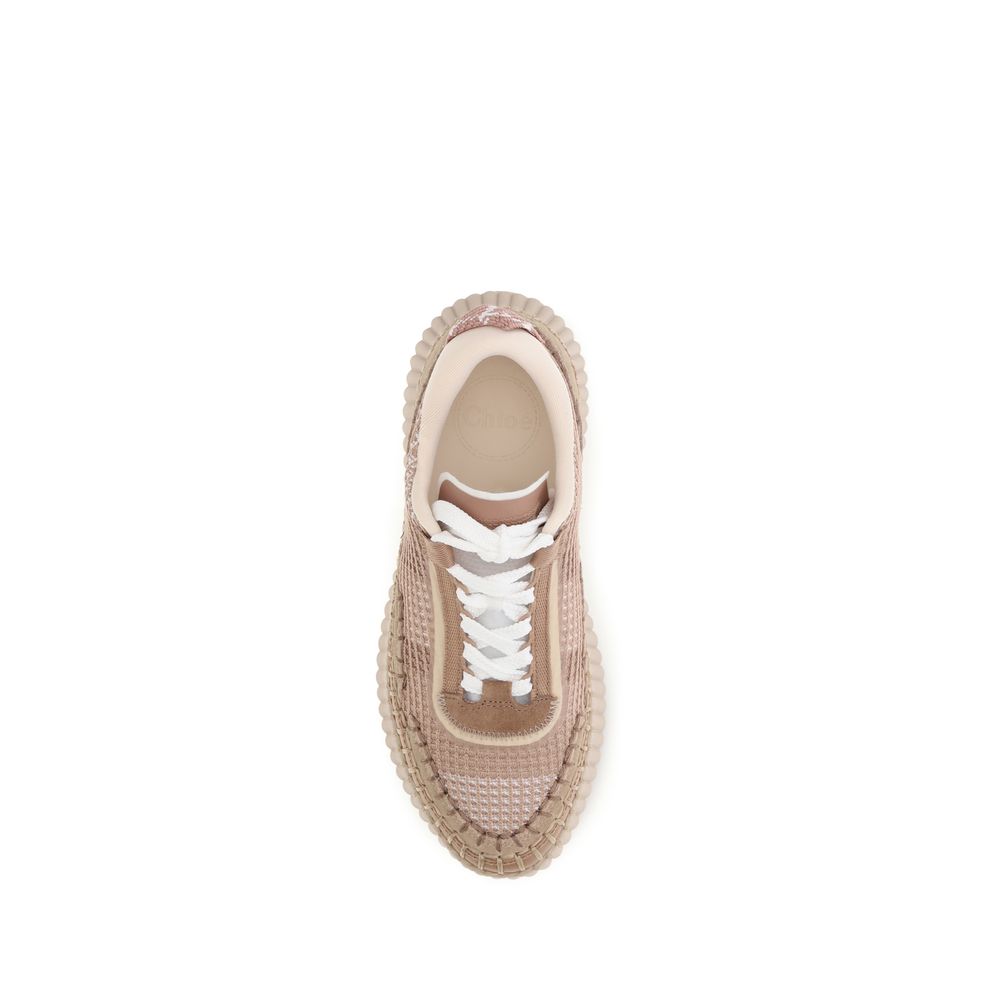 Chloé Beige Synthetic Athletic Sneakers
