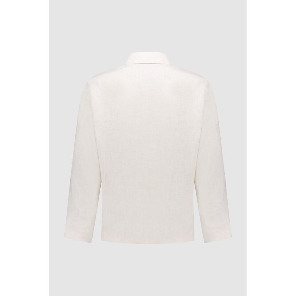 Autore Beige Linen Full-Length Jacket