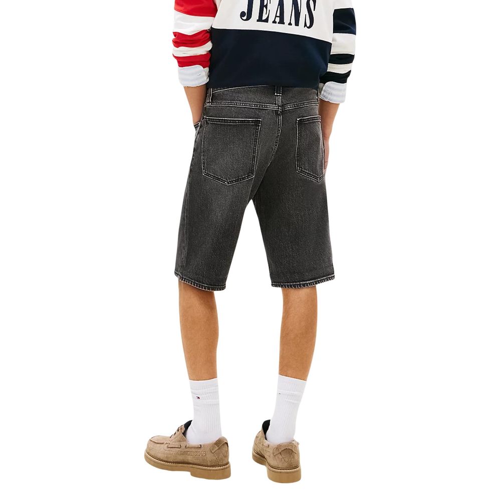 Tommy Hilfiger Jeans Black Recycled Cotton Bermuda Shorts