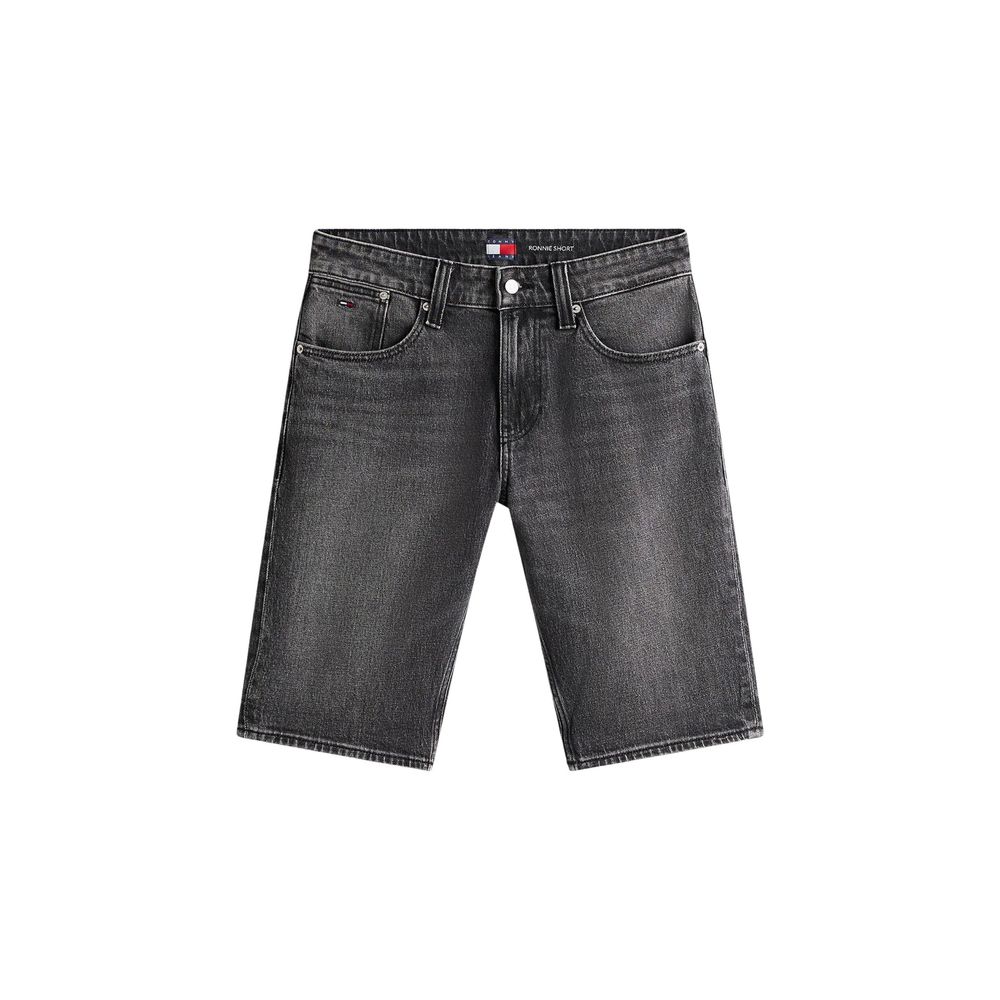 Tommy Hilfiger Jeans Black Recycled Cotton Bermuda Shorts
