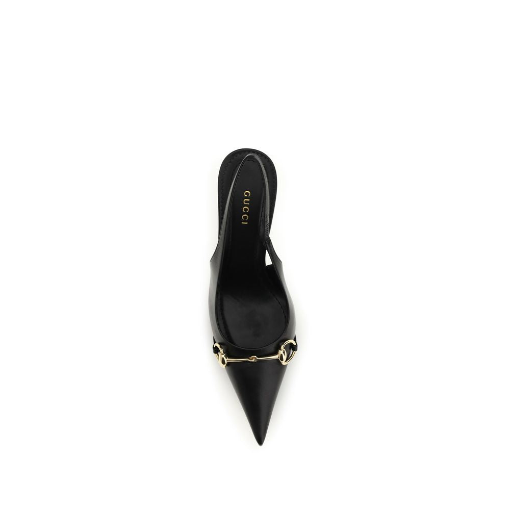 Gucci Black Goatskin High Heel Pumps