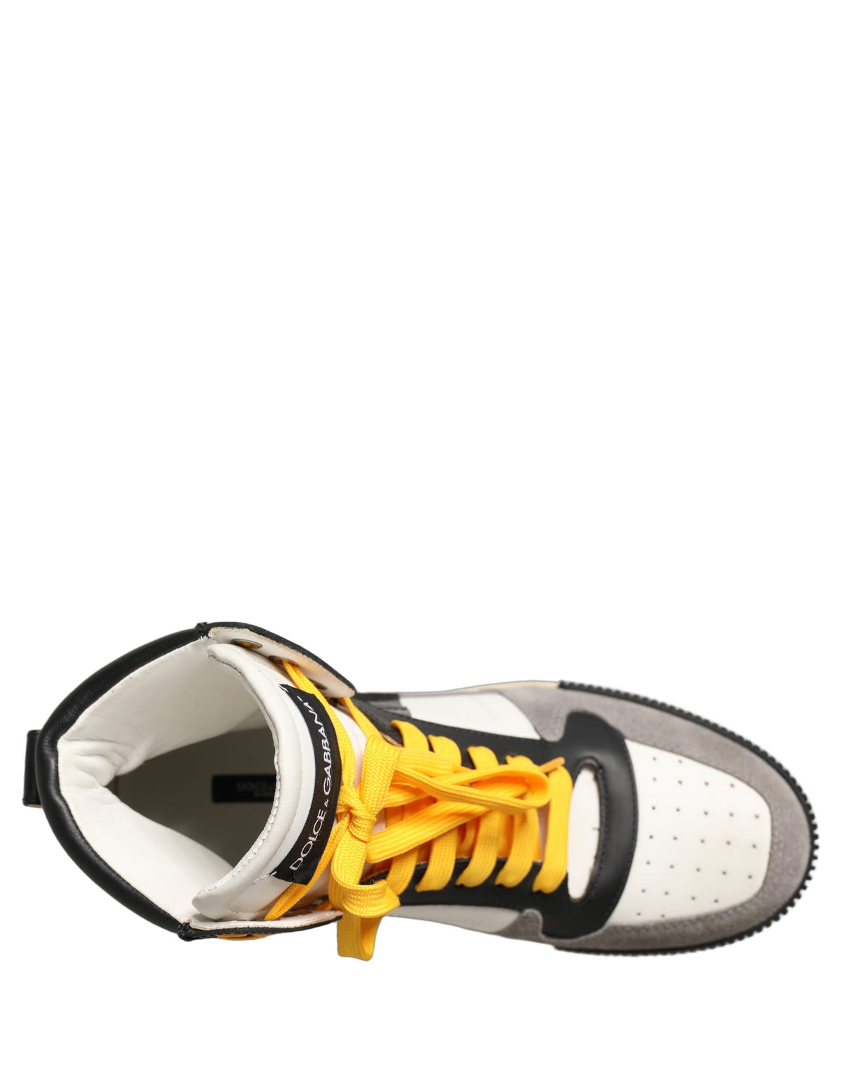 Dolce & Gabbana Multicolor Leather High Top Men Sneakers Shoes