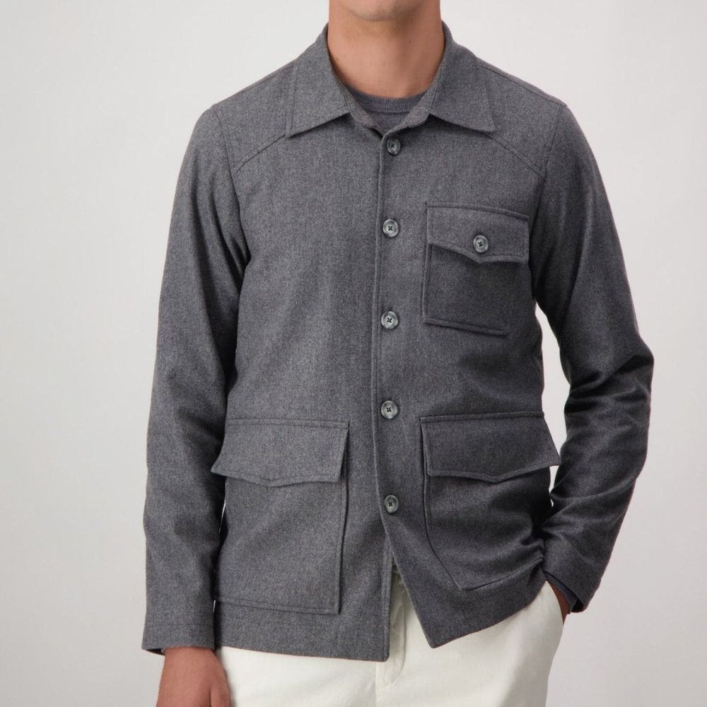 Autore Gray Cashmere Full-Length Jacket