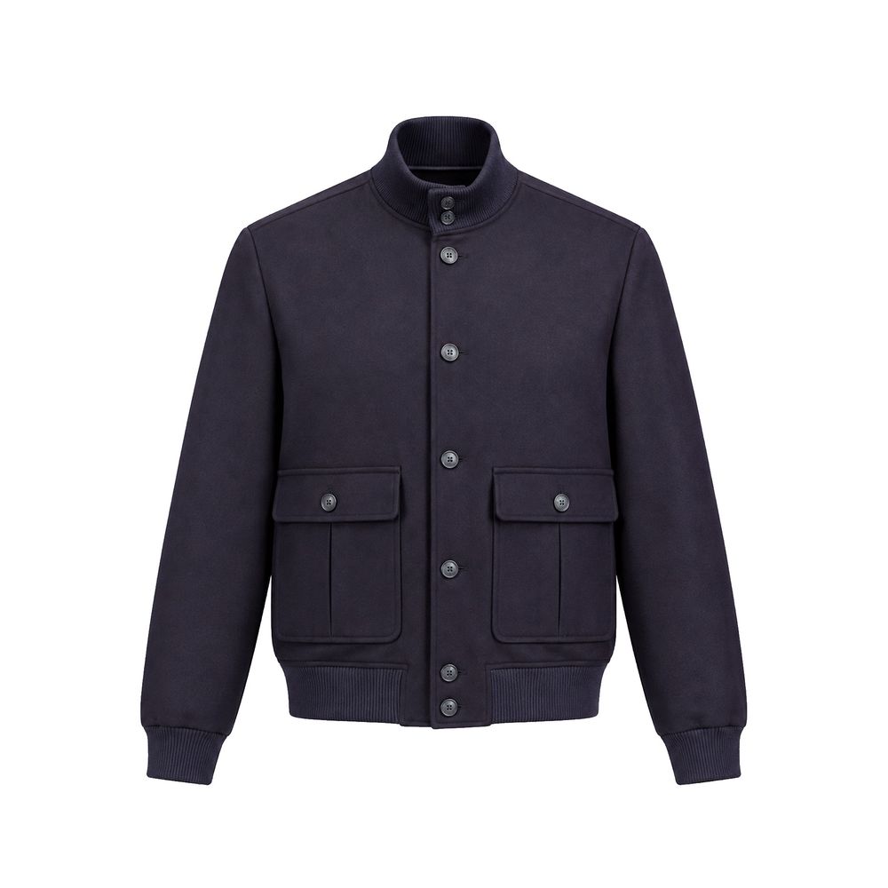 Autore Blue Virgin Wool Bomber
