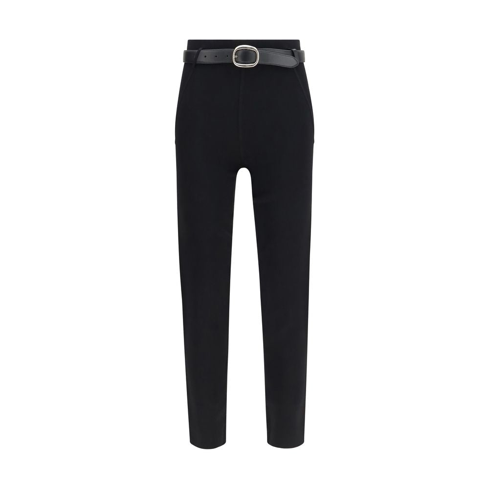 Self-Portrait Black Viscose Skinny Pants