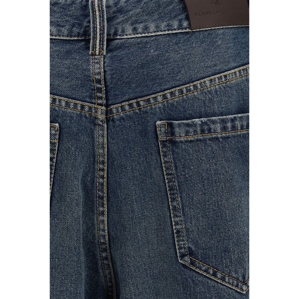 Brunello Cucinelli Blue Cotton Jeans Denim
