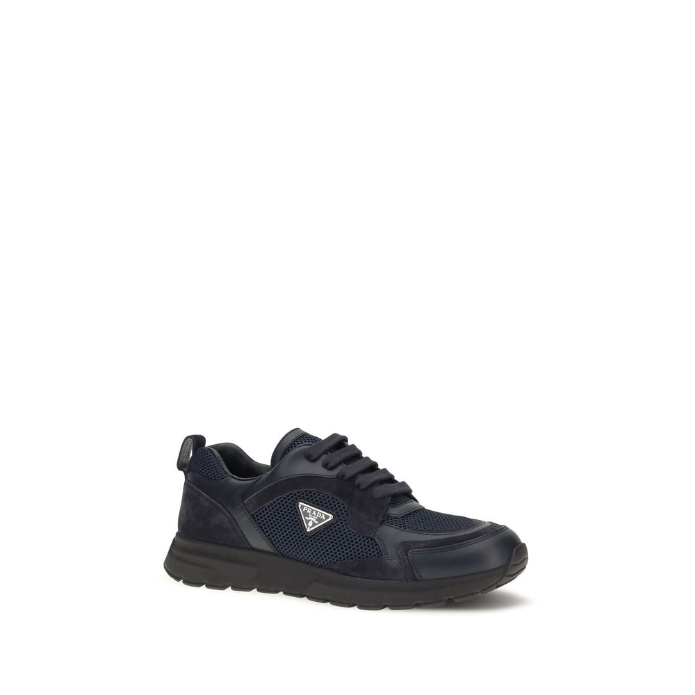 Prada Blue Fabric Athletic Sneakers