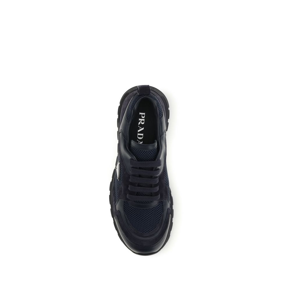 Prada Blue Fabric Athletic Sneakers
